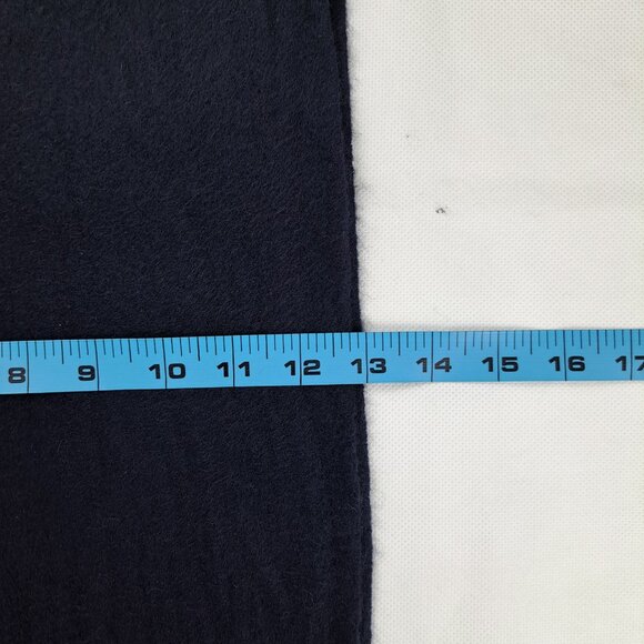 BURBERRY London Solid Plaid Knit 100% Cashmere Logo Charcoal Gray Scarf - Picture 8 of 8